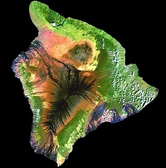 ハワイ島地形図